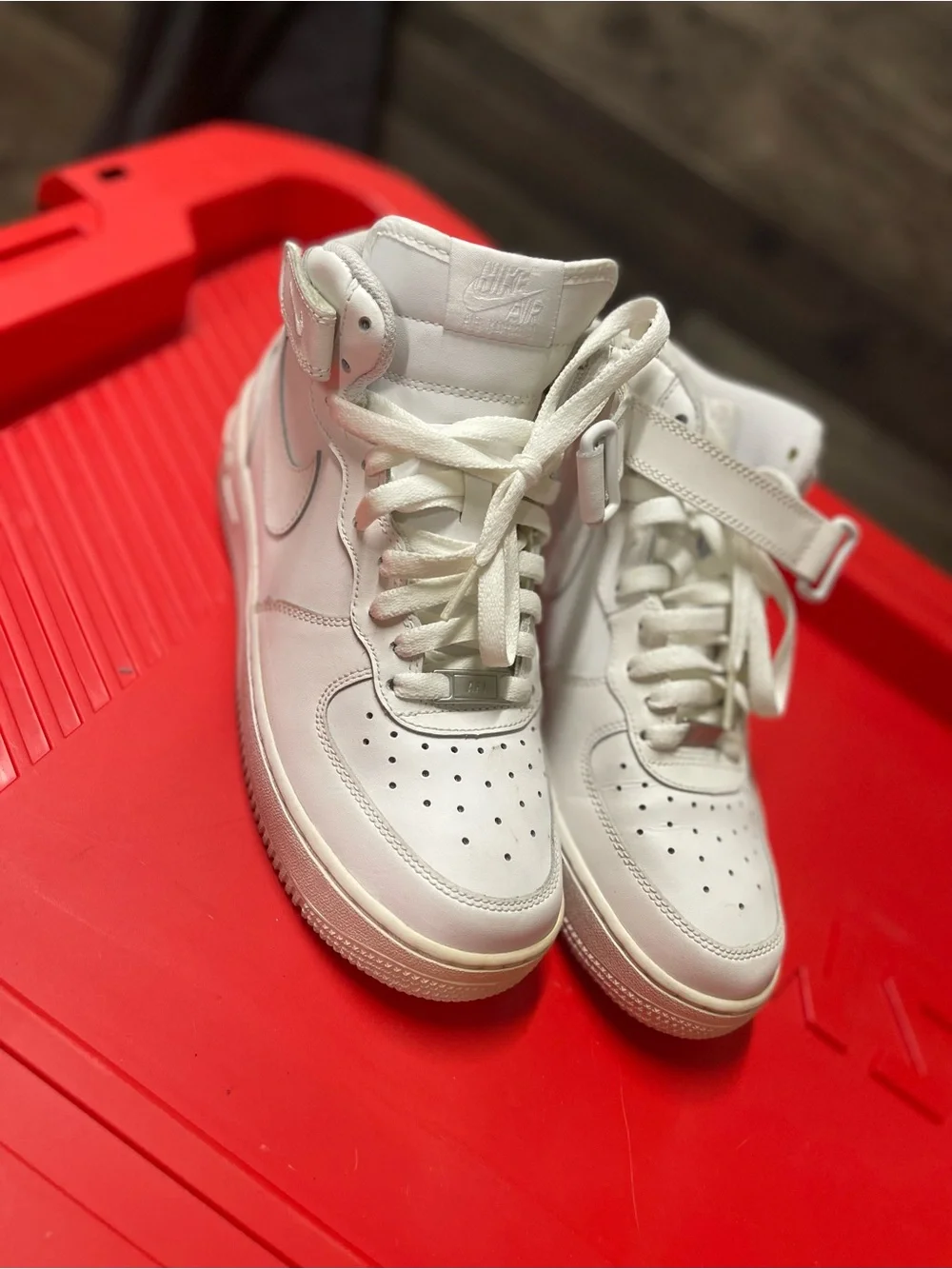Nike White Kids High-Top Sneakers